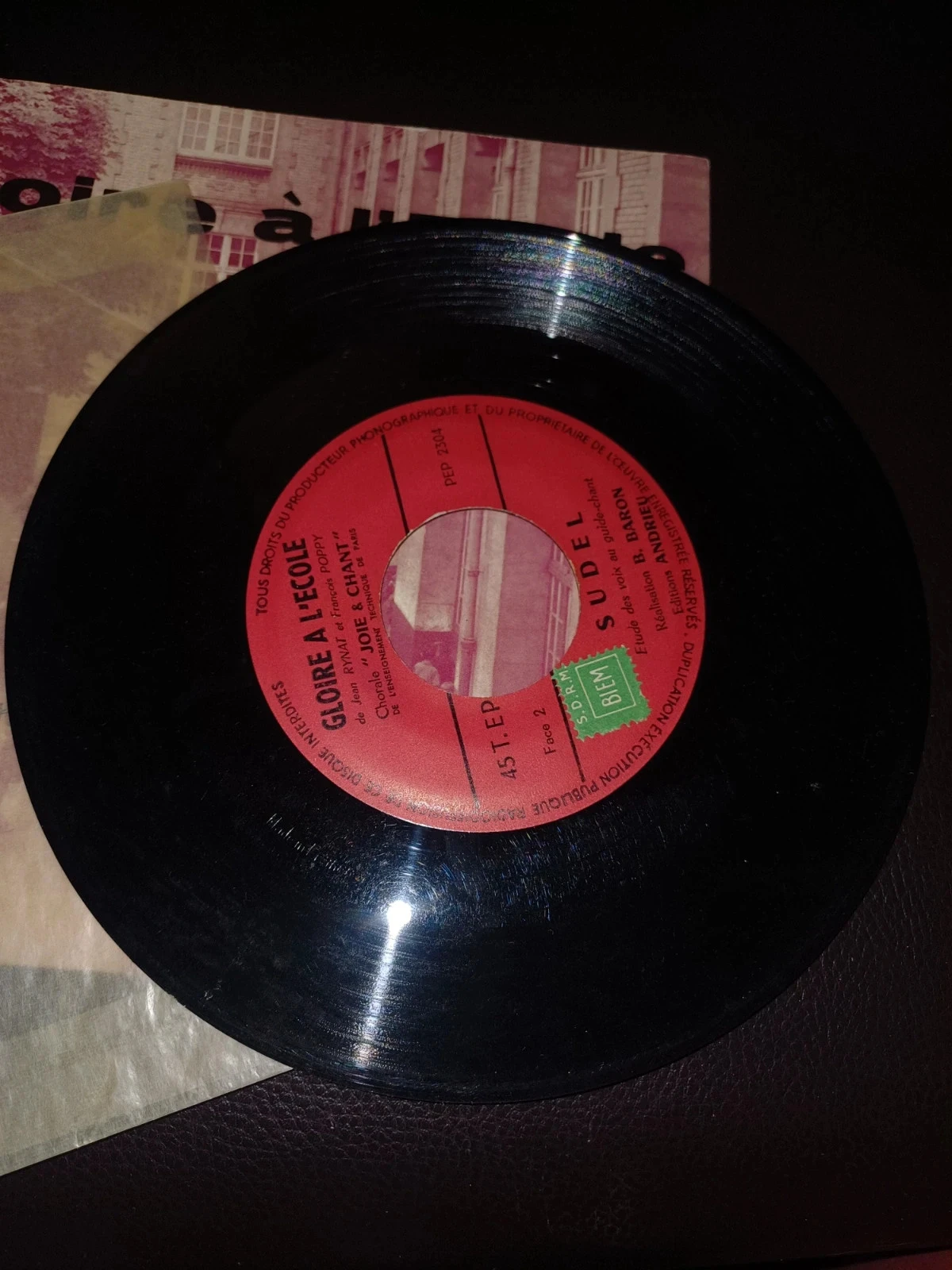 45rpm vinyl record Glory to the choir school joy and song – photo 5